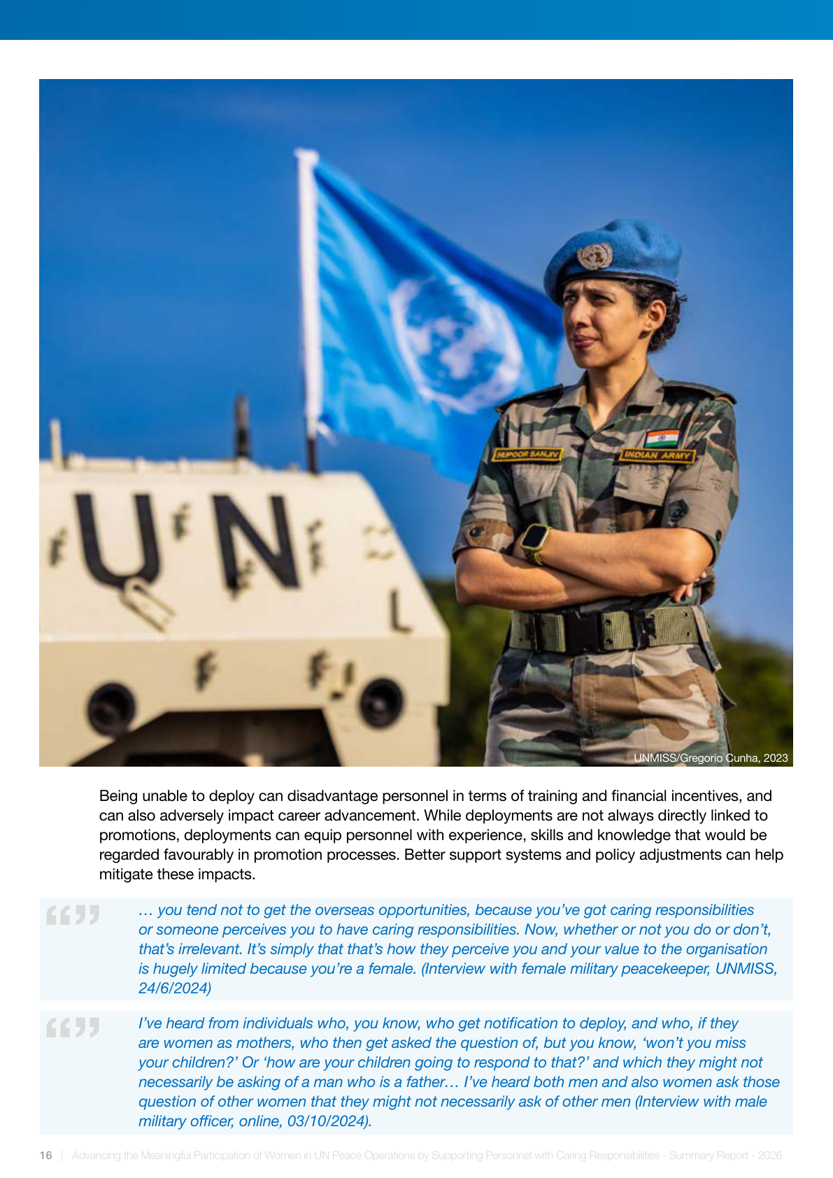 Female peacekeeper with UN flag — UNMISS