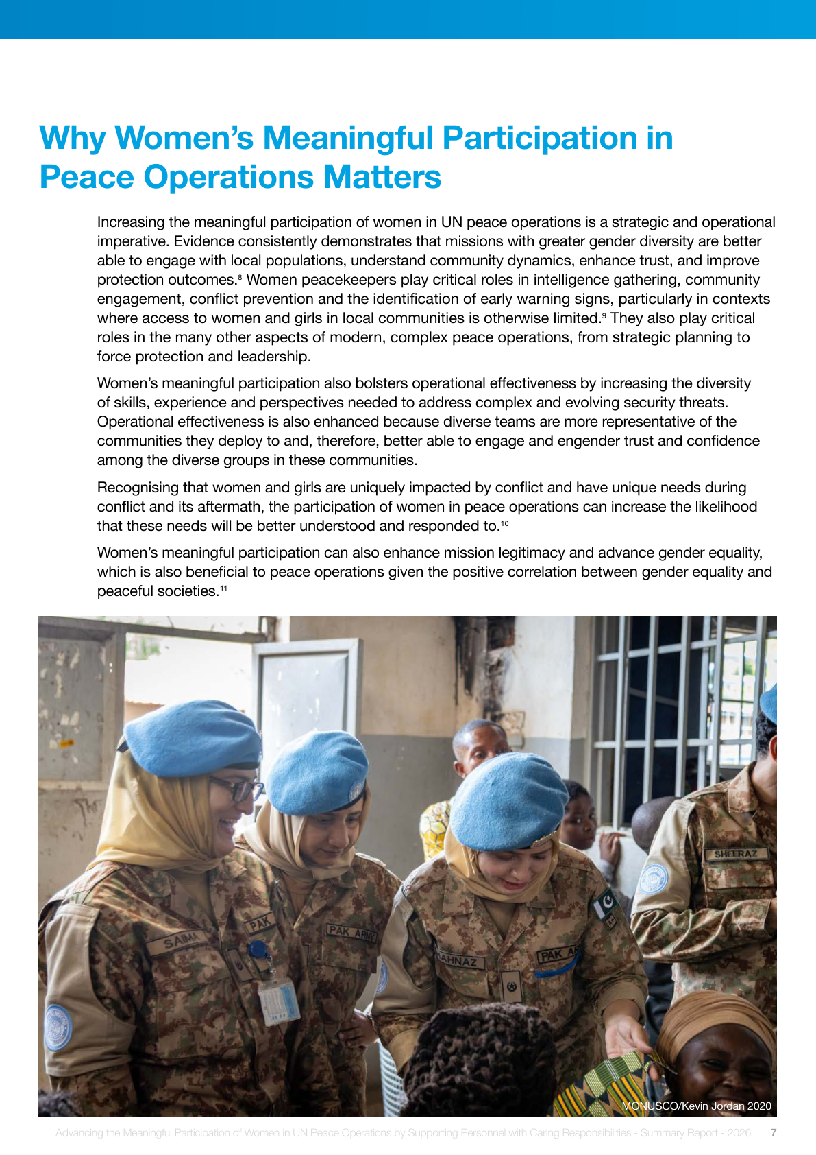 Women peacekeepers in the field — MONUSCO